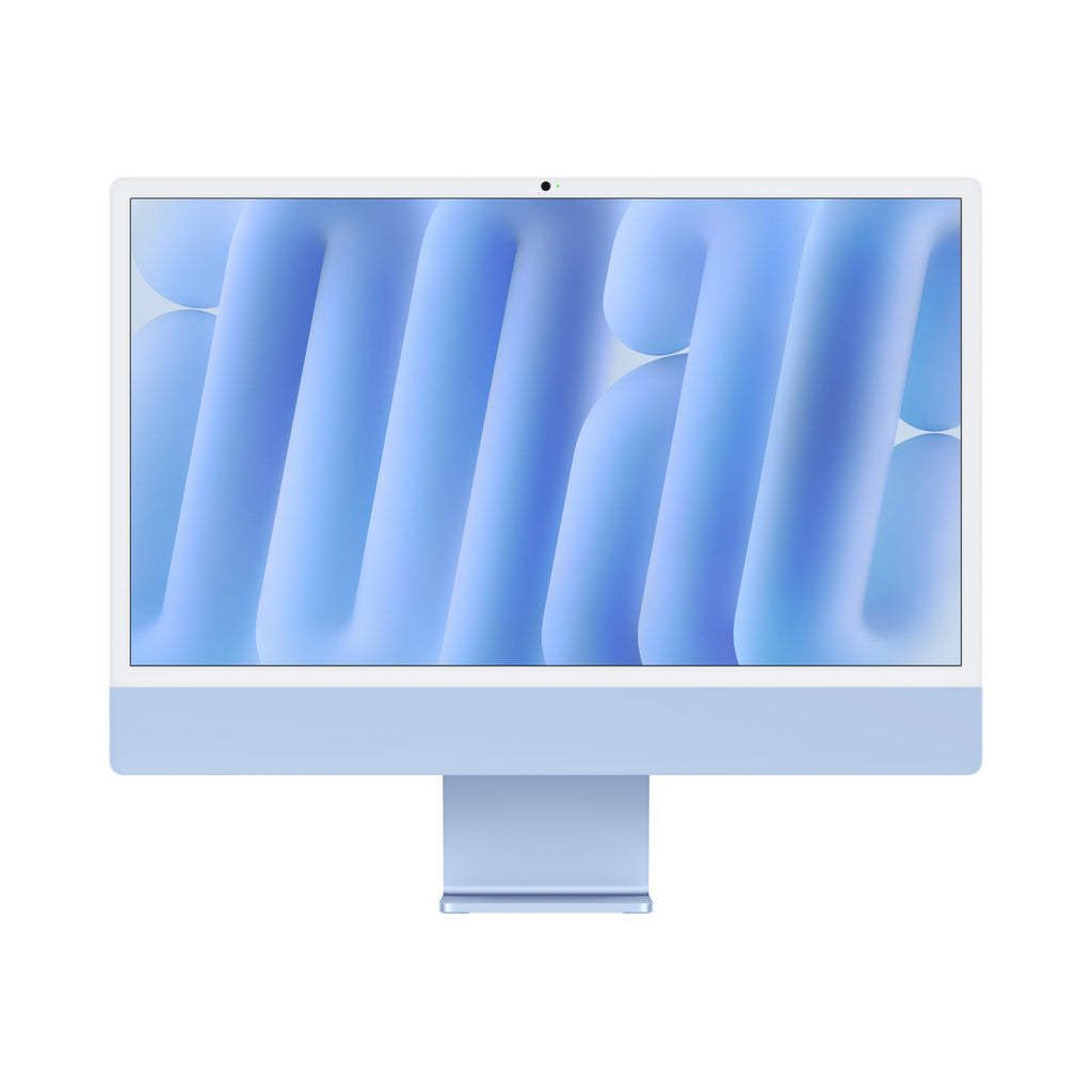 iMac M4 24 pouces Bleu – vue de face