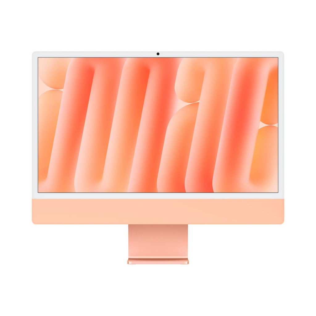 iMac M4 24 pouces Orange – vue de face