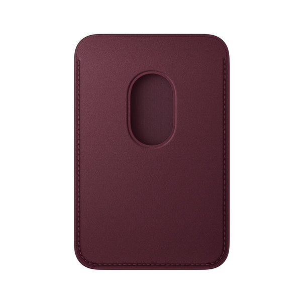 Apple Porte-cartes en tissage fin avec MagSafe Bordeaux – vue de face