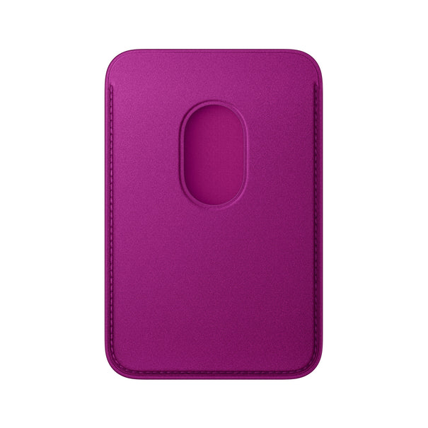 Apple Porte-cartes en tissage fin avec MagSafe Magenta – vue de face