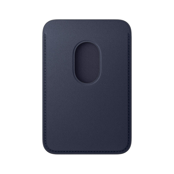 Apple Porte-cartes en tissage fin avec MagSafe Marine – vue de face