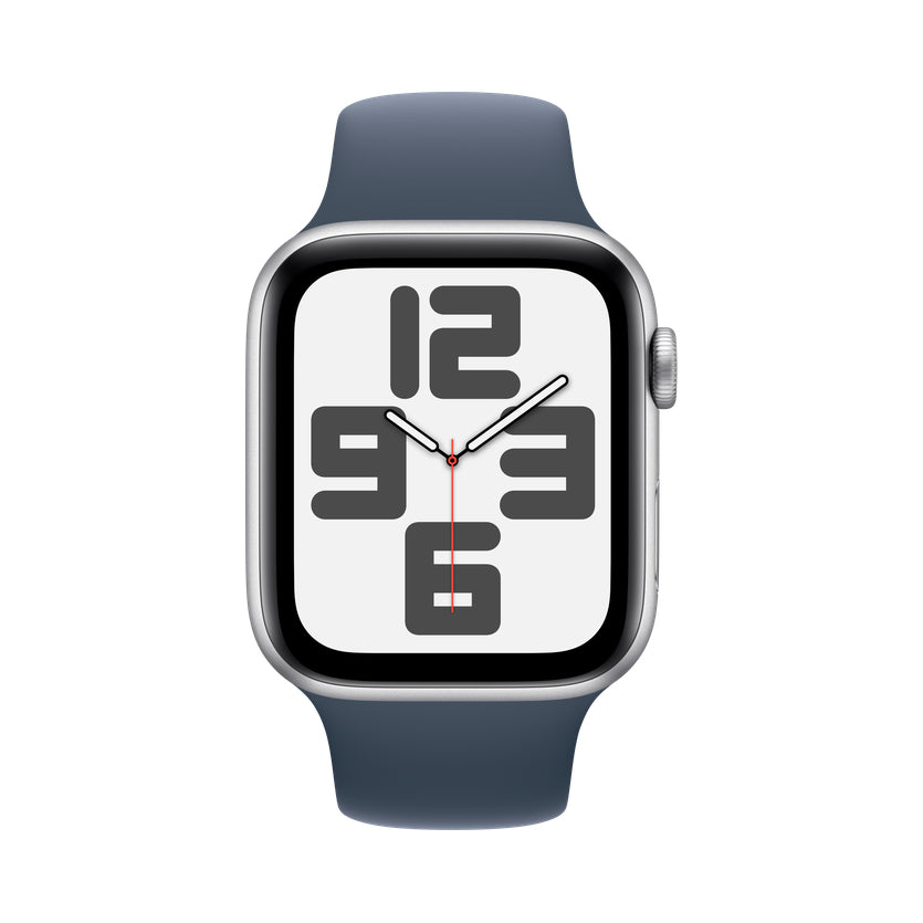 Apple Watch SE 2 44 mm Aluminium Argent – vue de face