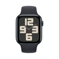 Apple Watch SE 2 44 mm Aluminium Minuit – vue de face