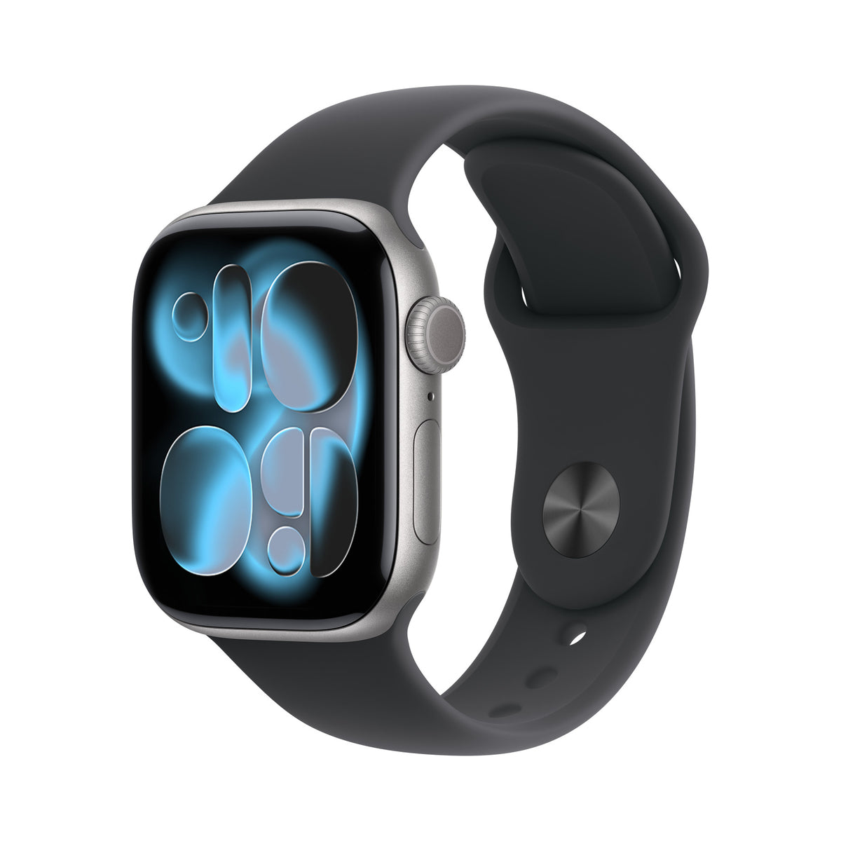 Apple Watch Series 11 42 mm Aluminium Gris sidéral – vue trois-quarts