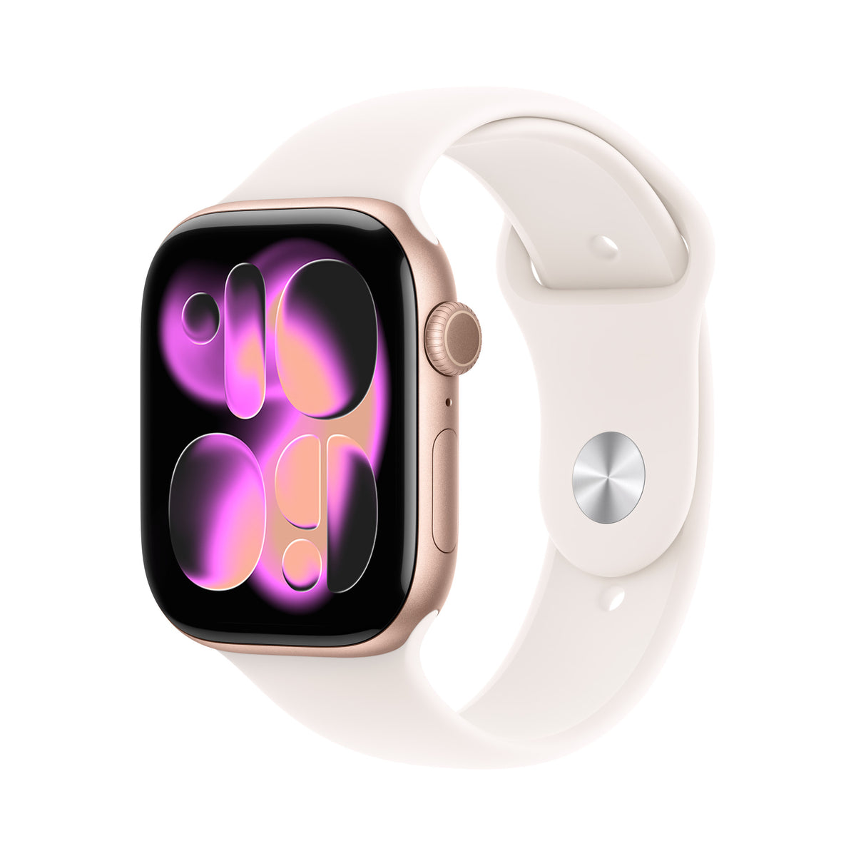 Apple Watch Series 11 46 mm Aluminium Or rose – vue trois-quarts