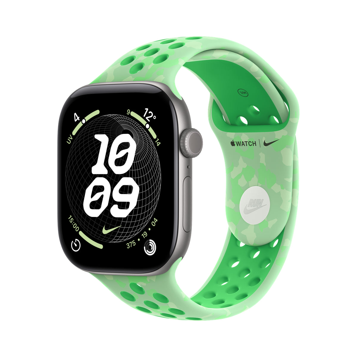 Apple Watch Series 12 46 mm Aluminium gris sidéral – vue trois-quarts