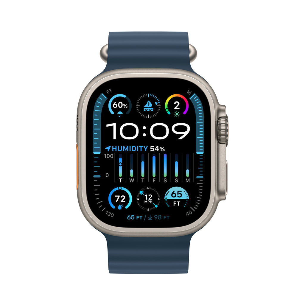 Apple Watch Ultra 2 49 mm Titane naturel – vue de face