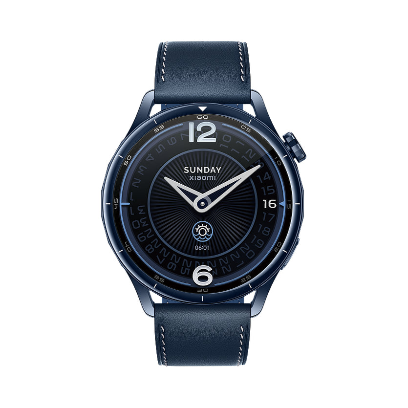 Xiaomi Watch S5 46 mm Ceramic Blue – vue trois-quarts